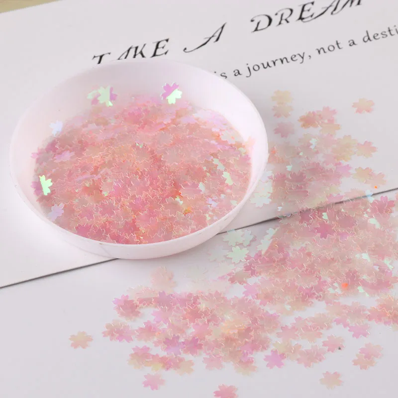 10 г блестки с цветами 5 мм розовые вишневые цветы для ногтей художественная