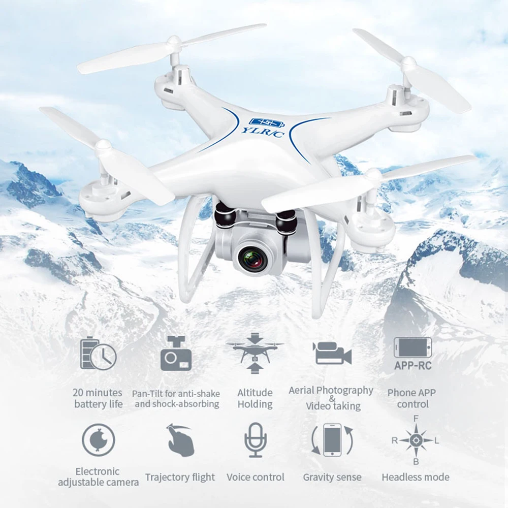 Водонепроницаемый Радиоуправляемый Дрон с вращающейся 90 ° широкоугольной HD