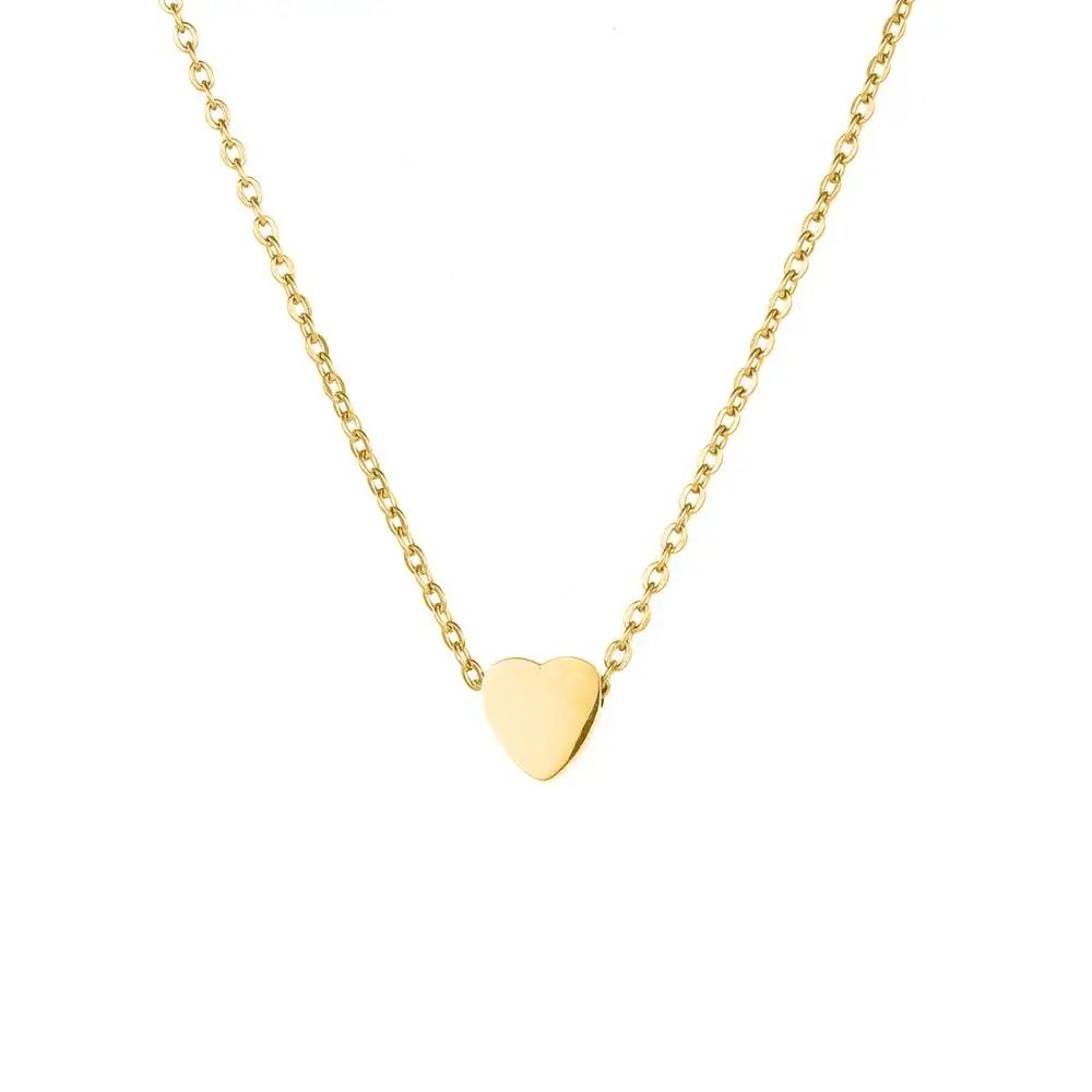 JUJIE Stainless Steel Heart Necklace For Women 2021 Valentine's Day Chain Love Pendant Necklaces Jewelry Wholesale/Dropshipping |