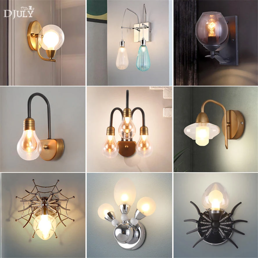 Скандинавский современный дизайн креативный стиль стеклянная настенная лампа