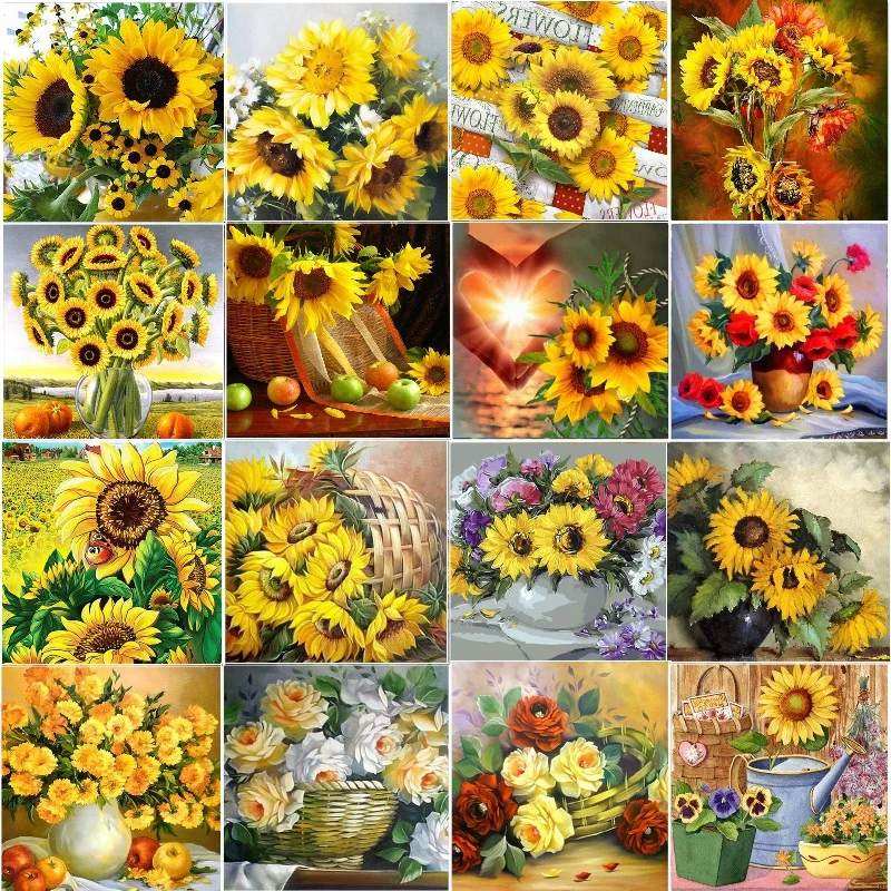 Картины с цветами алмазная вышивка цветы живопись 5D полная вышивка|Алмазная