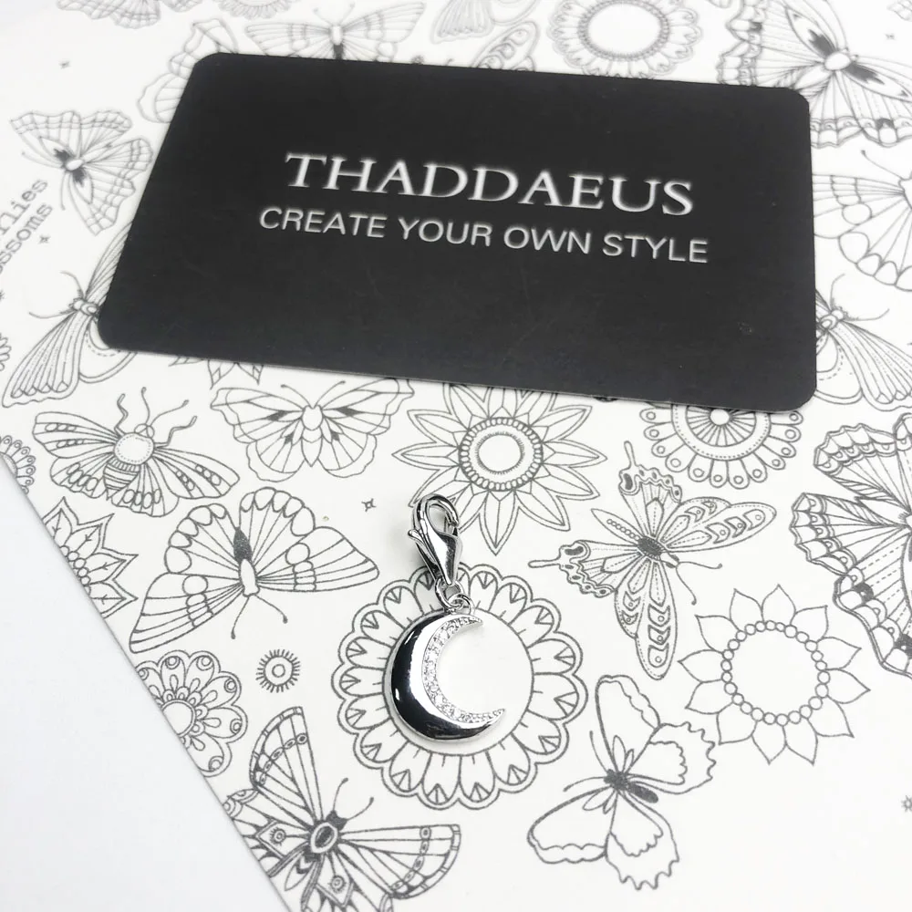 

Protective Moon Statement Europe Charm Women 925 Sterling Silver Fashion Pendant Fit Bracelet Boho Charm Jewelry Nice Gifts