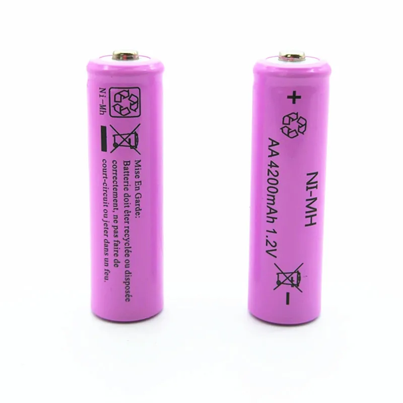 20 шт./лот AA батарея NIMH 4200Mah 1 2 V 2A ni-mh перезаряжаемые батареи Bateria Baterias | Электроника