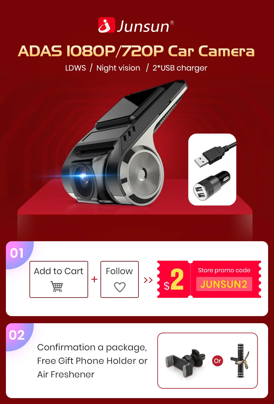Для Junsun Android мультимедийный плеер с ADAS Автомобильный видеорегистратор FHD 1080P или 720P