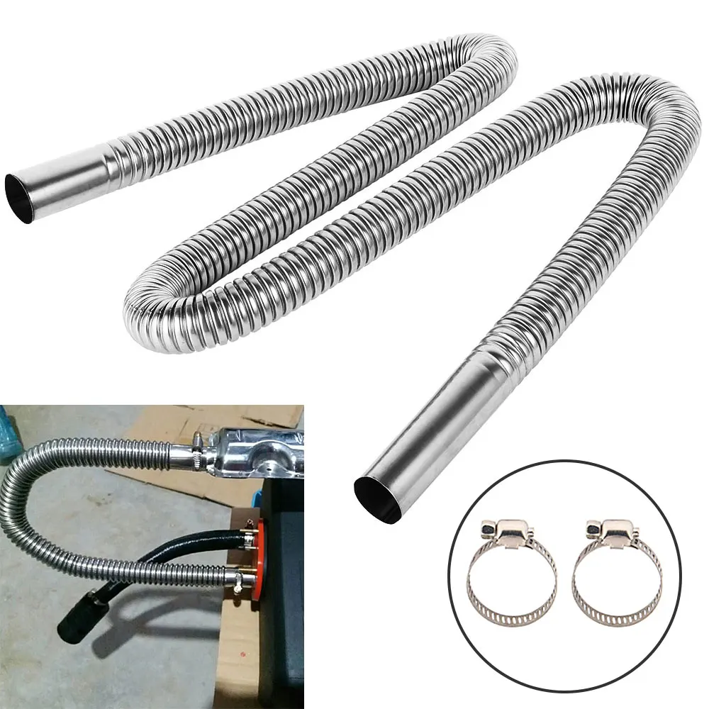 

120/200cm Air Parking Heater Exhaust Pipe with Clamps Heater Ducting Fuel Tank Exhaust Pipe Hose Tube For Diesel Heater