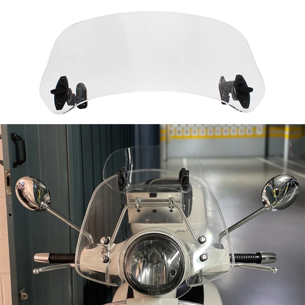 Universal Motorcycle Scooter Adjustable Clip On Windscreen Windshield Extension Spoiler Wind Deflector Lockable | Автомобили и