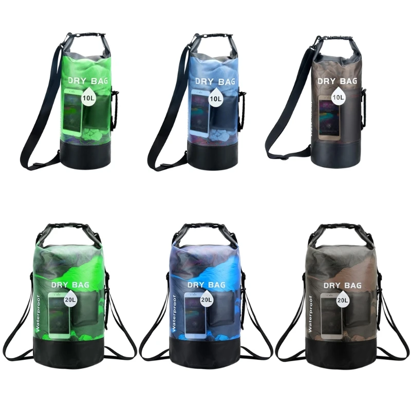 

2021 New 10/20L Waterproof Dry Bag Pack Swimming River Kayaking Floating Backpack Handbag