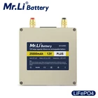 Аккумуляторная батарея Mr.Li, литий-железо-фосфатная батарея 12 В, 25 Ач, с зарядным устройством 6 А для наружного походный источник питания, рыболокатор, солнечная система