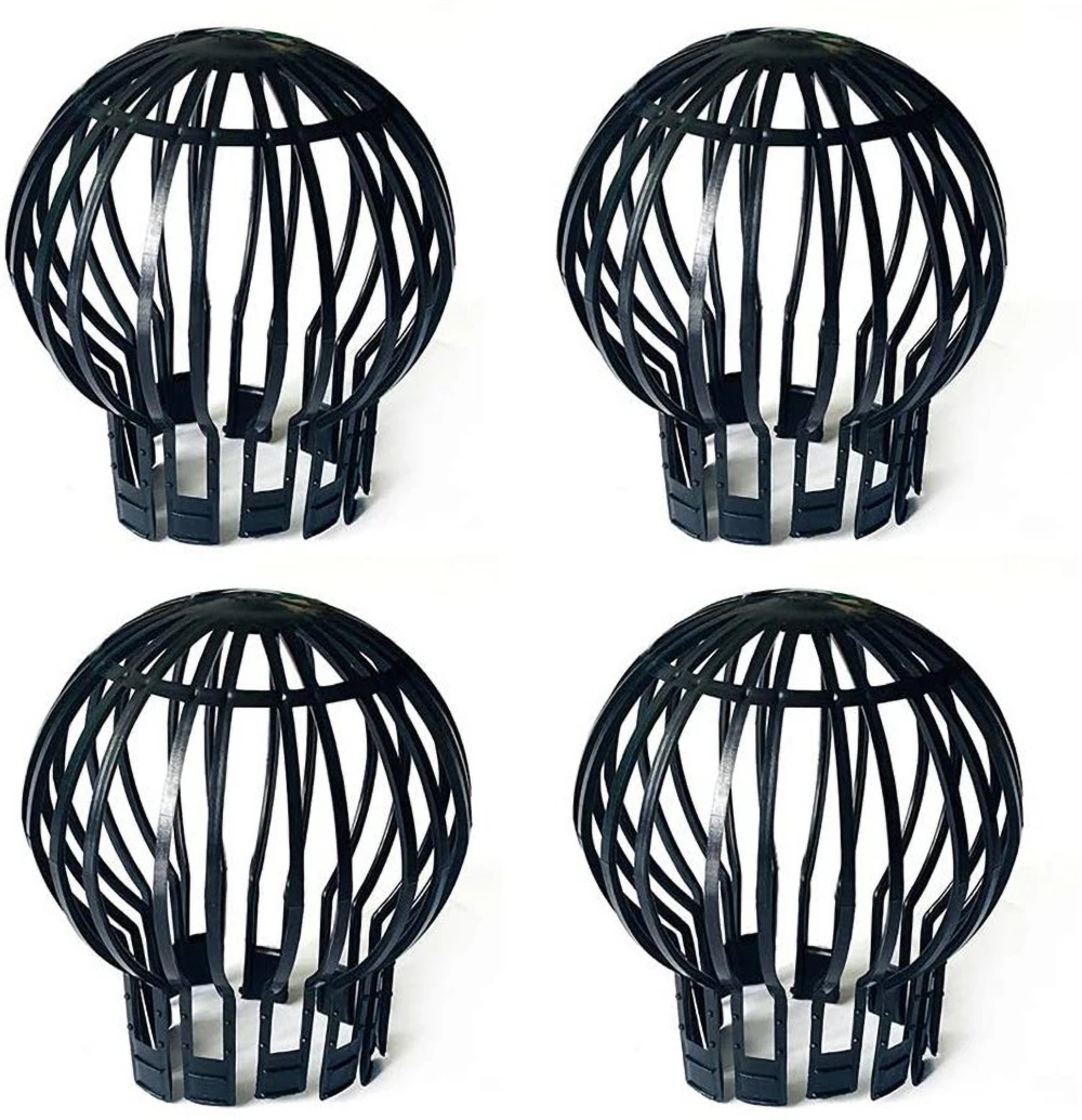

4pcs Plastic Black Drainage Port Anti-blocking Round Mesh Cover Balcony Outdoor Mesh Trough