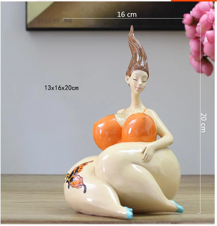 Нордическая Ins Golf beauty пухленькая женщина украшение ручной работы дома гостиной стол жирослая девушка статуэтки офисная статуя украшения аксессуары