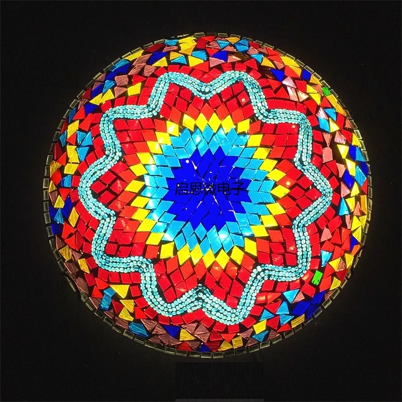 Lámpara de techo con mosaico turco de cristal, aplique artesanal estilo vintage, art deco, romántica, de mesa, novedad
