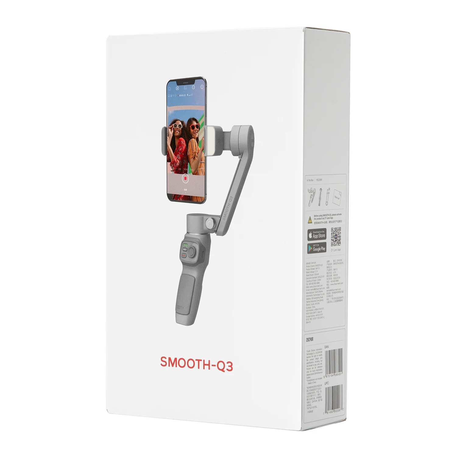 ZHIYUN Official SMOOTH Q3 Gimbal Smartphone 3-Axis Phone Gimbals Portable Stabilizer for iPhone 14 pro max/Xiaomi/Huawei images - 6
