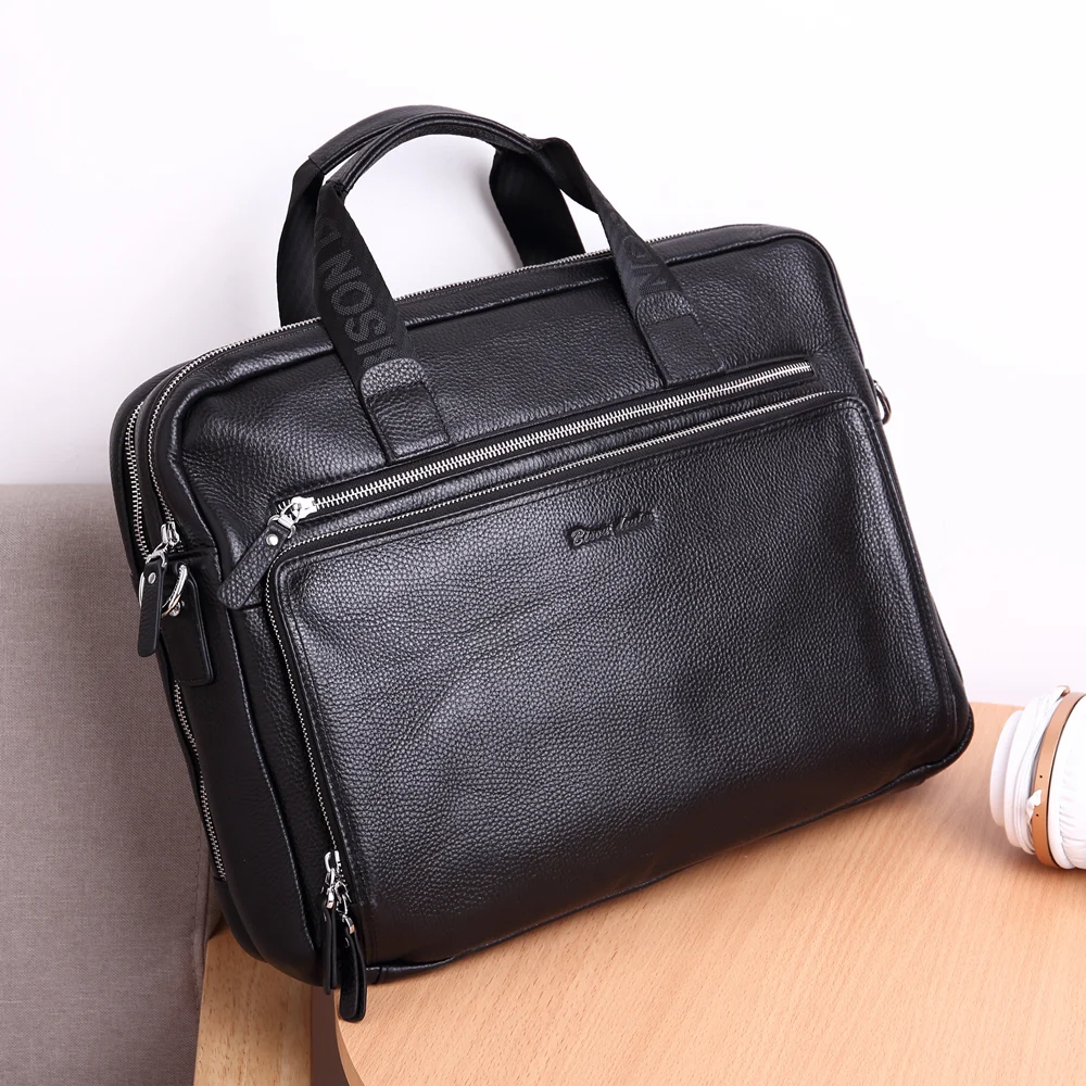 

Сумка Bison Denim мужская из натуральной кожи, вместительный чемоданчик для ноутбука 17 дюймов, чемодан в деловом стиле