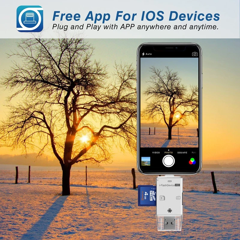 4 в 1 кард ридер адаптер для lightning SD TF карты USB Micro Android iphone компьютера