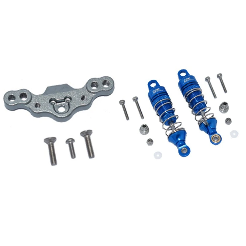 

2 Set RC Car Part: 1 Set Metal Front Shock Absorbers Damper & 1 Set Metal Front Upper Tie Rod Fixing Code Mount