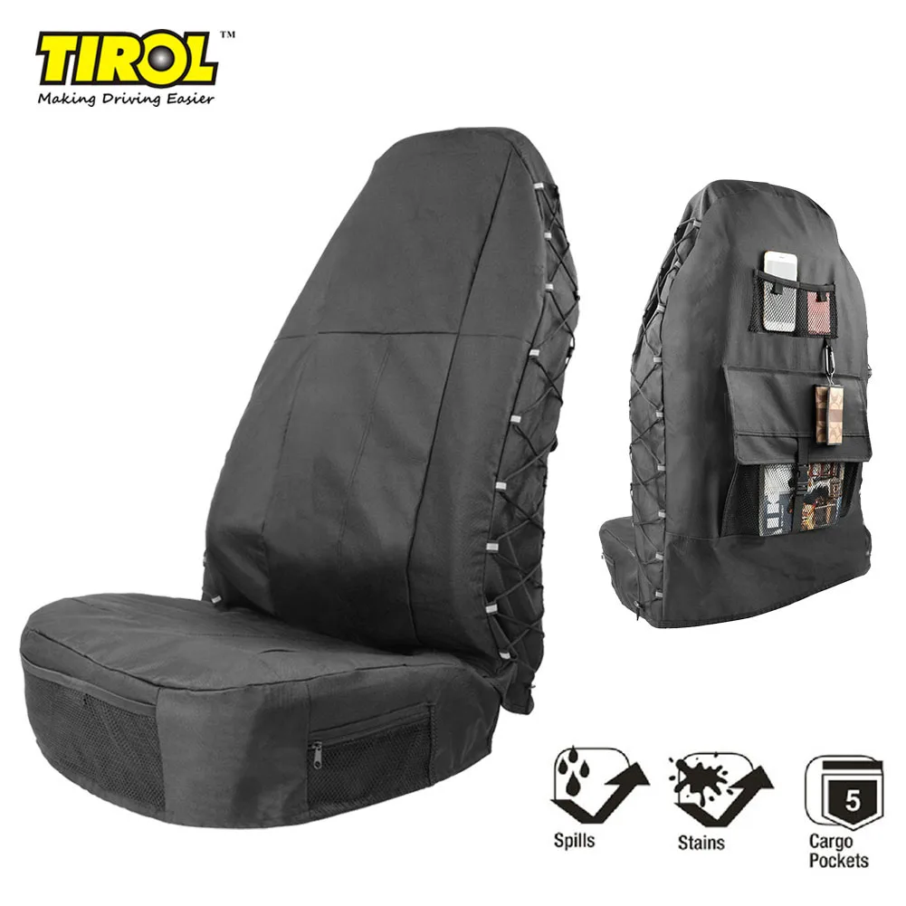 

TIROL 1PCS Universal Car Seat Protector Cover Heavy Duty Waterproof Auto Seat Covers Car Seat Cover Breathable Cushion Protector