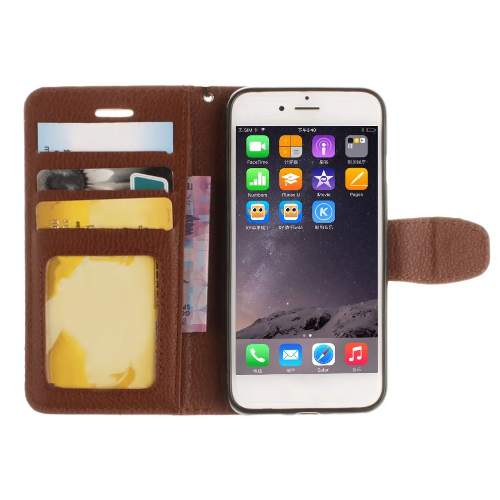 Lightweight PU Leather Case Flip Type Stand Design Smart Phone Full Protective Cover Suitable For iPhone7 | Мобильные телефоны и