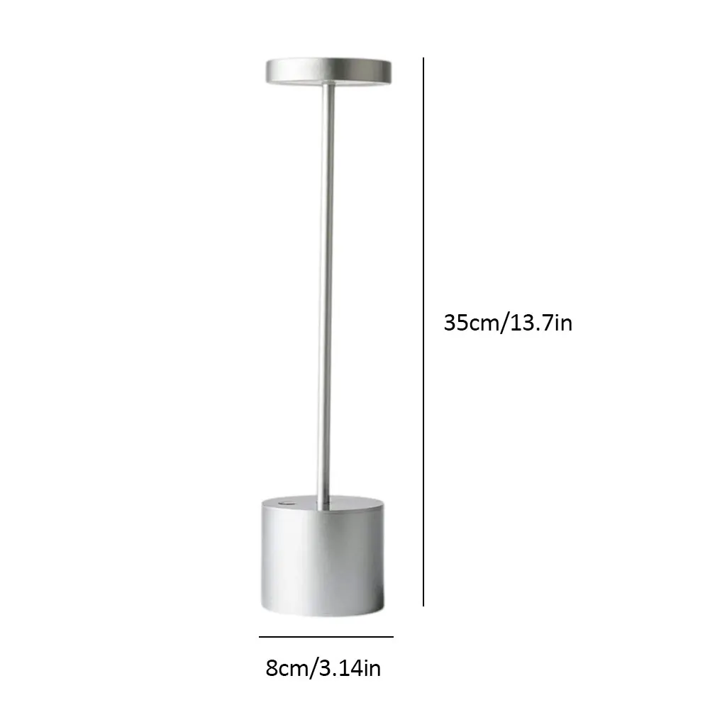 

3 Colors Cordless Retro Table Light Vintage LED Desk Lamp 2 Level Brightness Reading Light Bar Office Kindergarten Studio Decor