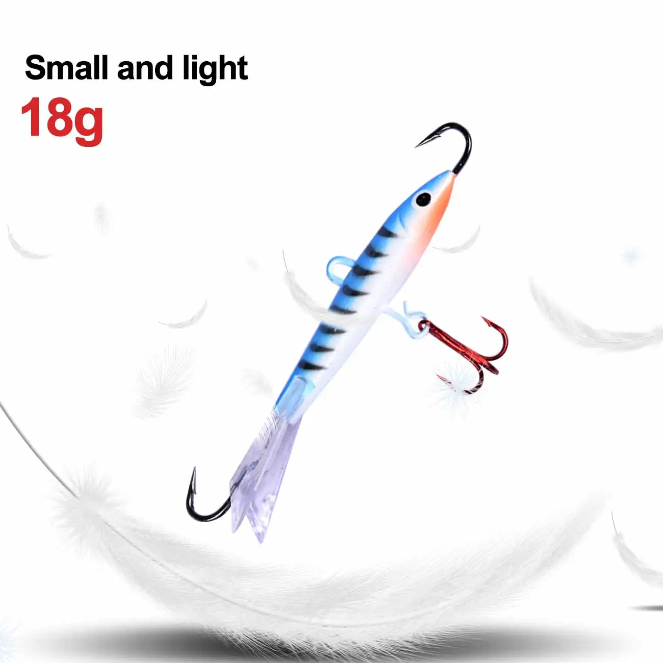 

1PC Winter Ice Fishing Lure Jigging Lead Fish Bait 18g 83mm Fishing Hook Ice Balancer Jigs ice jigging Winter Fishing Baits