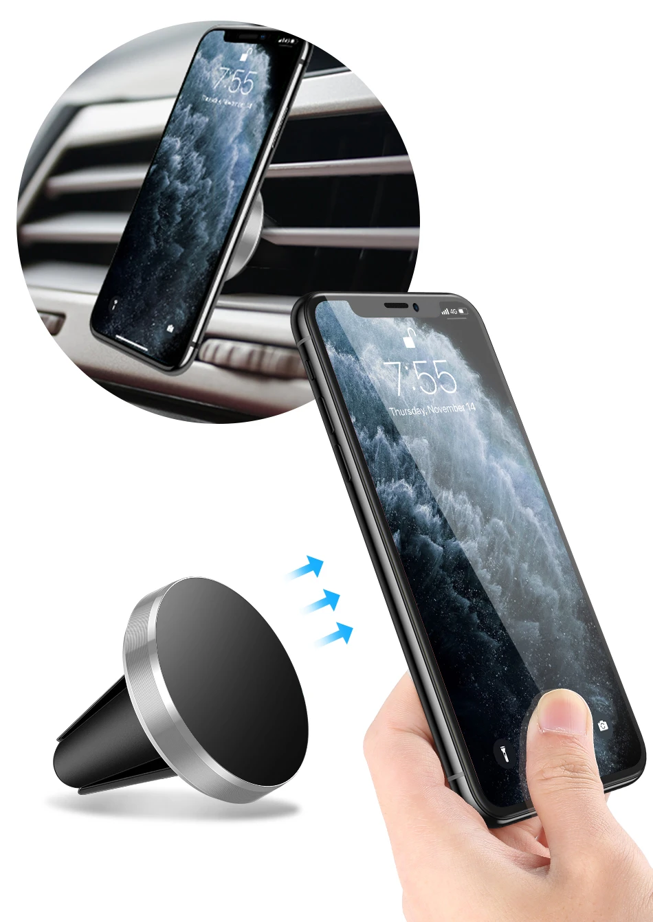 Lovebay магнитный держатель для телефона Подставка для iphone в держатель на вентиляционное отверстие автомобиля Универсальная поддержка мобильного телефона для samsung Магнитная подставка