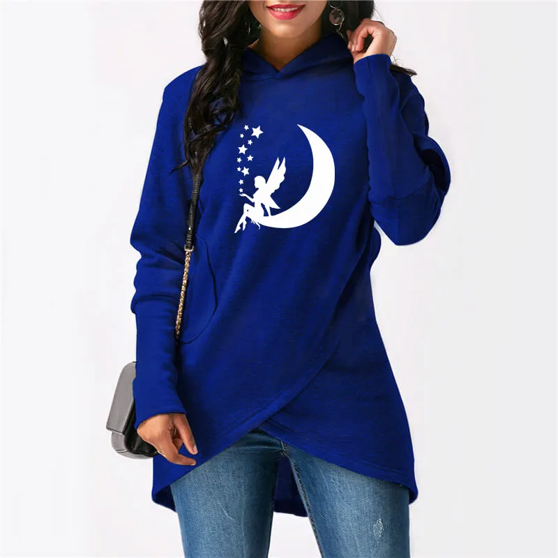 Толстовка женская с капюшоном милая хлопковая кофта надписью положение сидя на