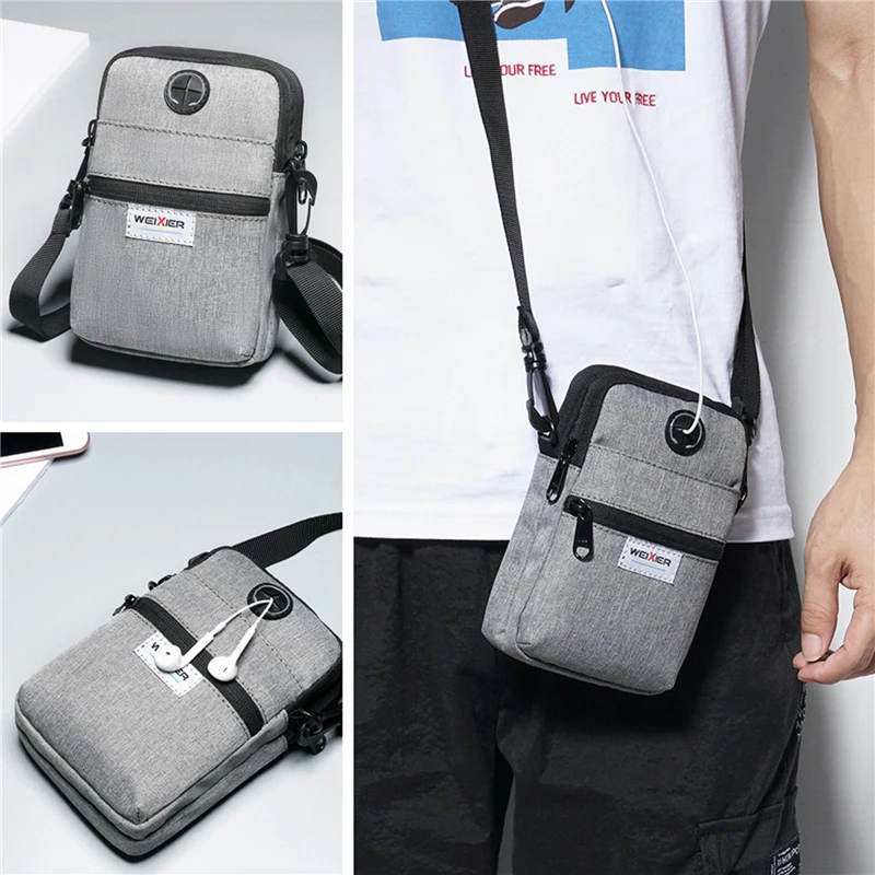 

Man Woman Messenger Bag Mini Shoulder Bag Diagonal Multi-Function Mobile Phone Bag Outdoor Earphone Pouch Sports Bag