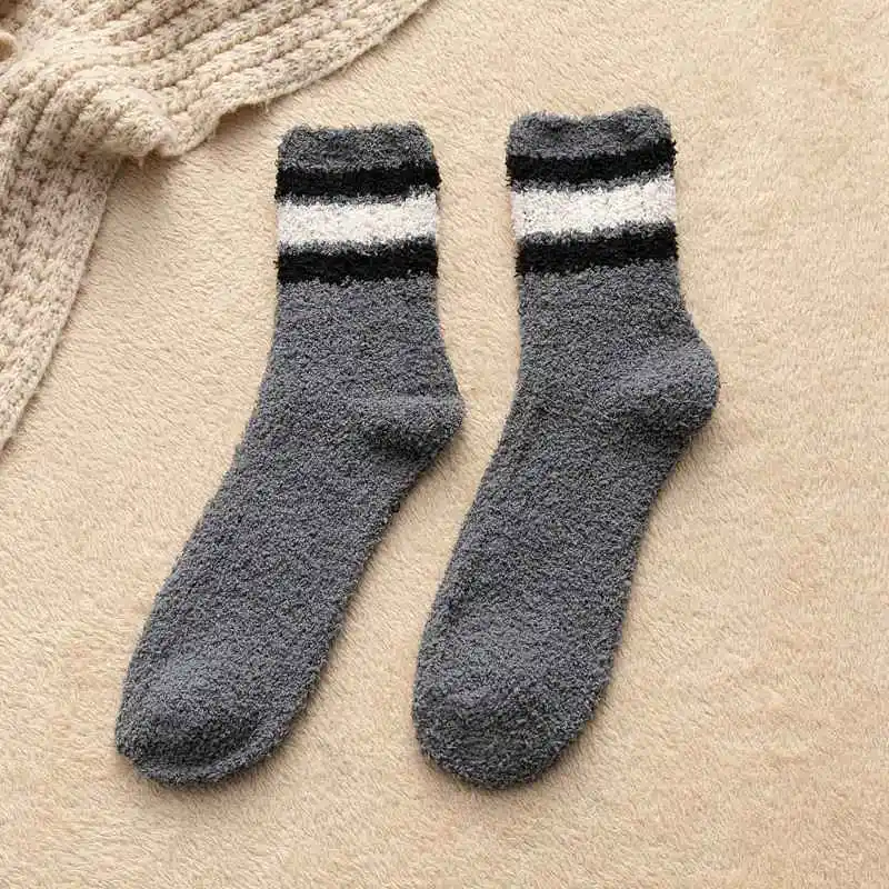 

Fashion Simple Mens 3 Pairs Soft Fluffy Socks Warm Winter Cosy Lounge Bed Socks Gift