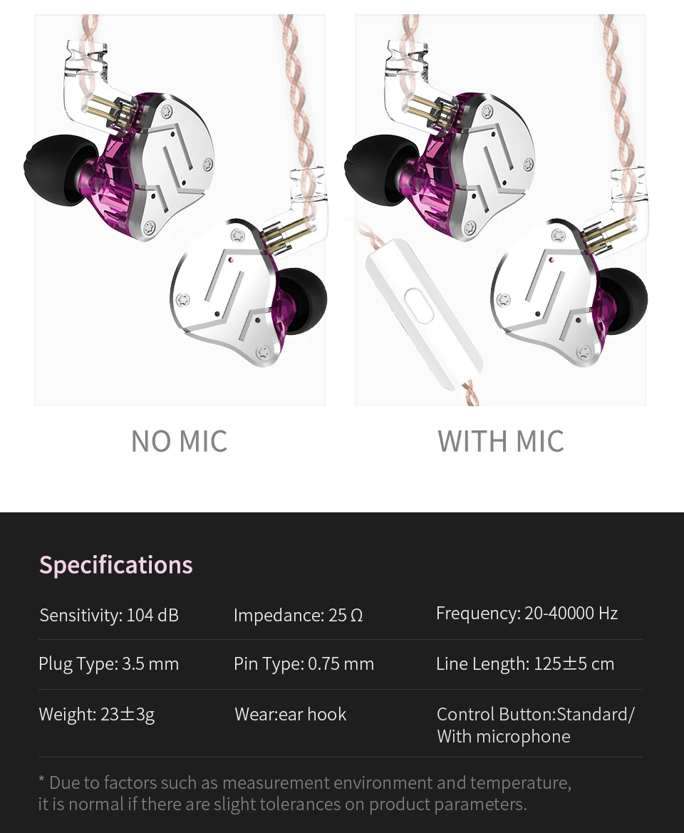 KZ ZSN 1BA+ 1DD гибридные наушники-вкладыши, DJ монитор, спортивные наушники для бега, Hi-Fi гарнитура, вкладыши, съемный 2-контактный кабель KZ BA10