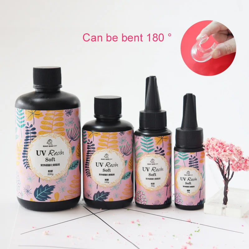 

New UV Resin Clear Soft Type Ultraviolet Solidify Resin Crafts for DIY Jewelry Mold SCI88
