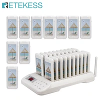retekess td172 restaurant pager paging queuing system 30 coaster beeper buzzers one click pause for cafe food court clinic