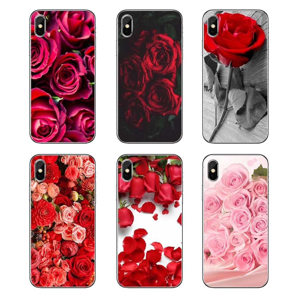 Для huawei P20 Lite Nova 2i 3i 3 GR3 Y6 Pro Y7 Y8 Y9 Prime 2018 2019 милые красные розовые розы цветок мягкие