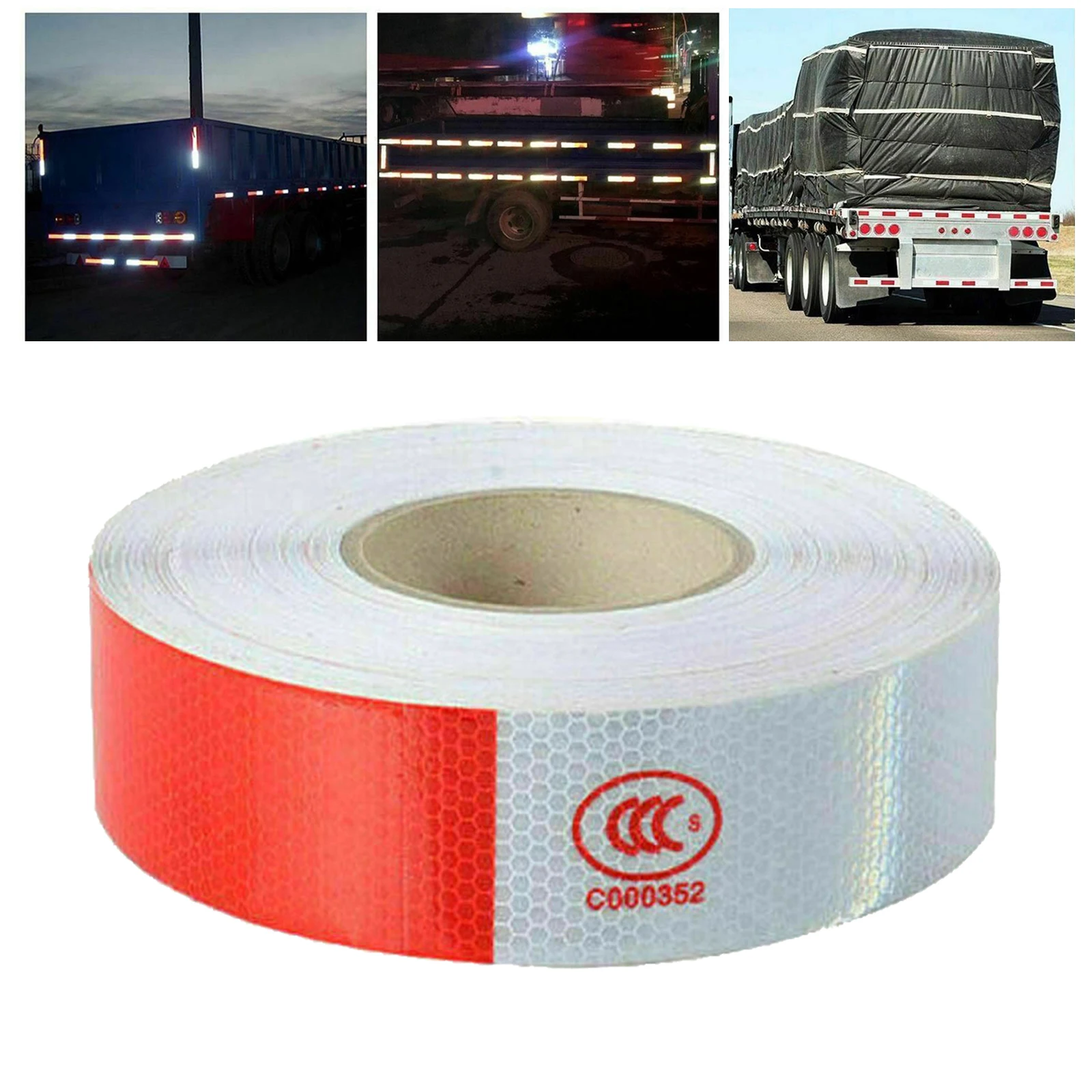 

2' Dot-C2 PREMIUM Reflective Red & White Conspicuity Tape for Trailer