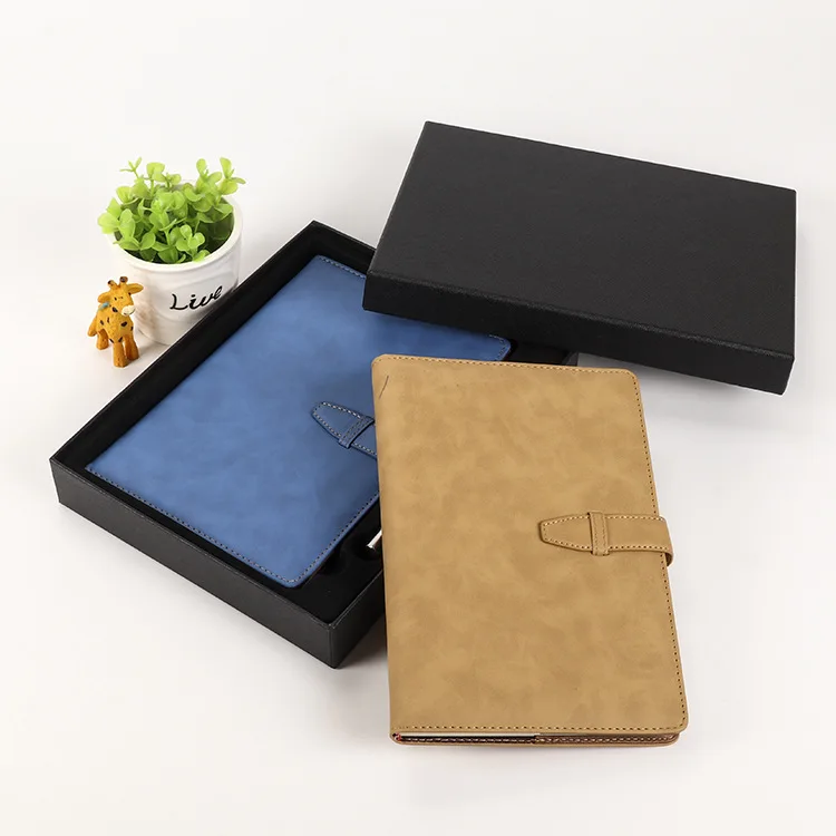 

Buckle PU Business Notepad Office Supplies Notebook