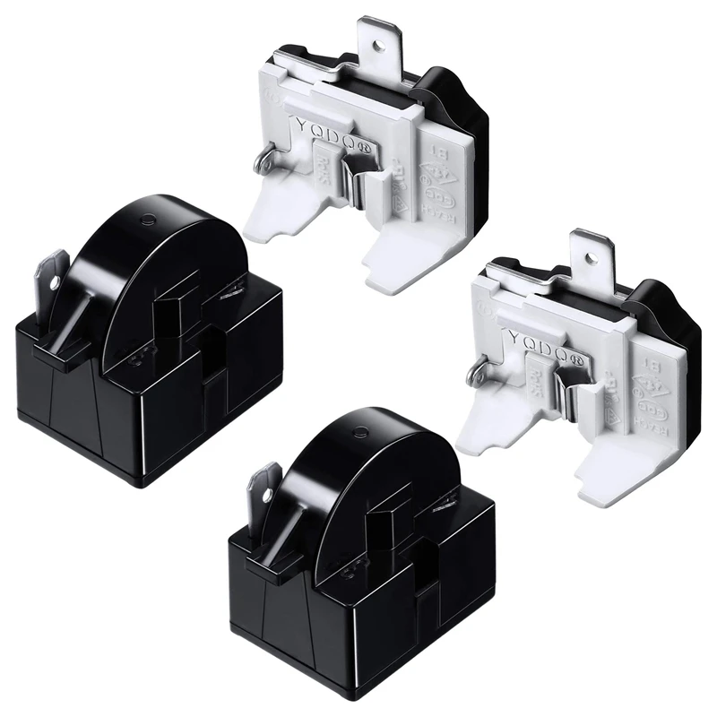 

2X QP2-4.7 PTC Starter Relay 1 Pin Refrigerator Starter Relay and 6750C-0005P Refrigerator Overload Protector