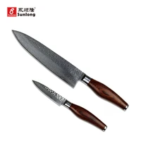 sunlong chef%e2%80%98s knives set 2pcs with fruit knife japanese vg10 damascus steel redwood handle