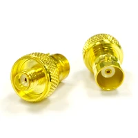 1pc new bnc connector to sma female jack rf coax adapter convertor straight goldplated gold plated disc