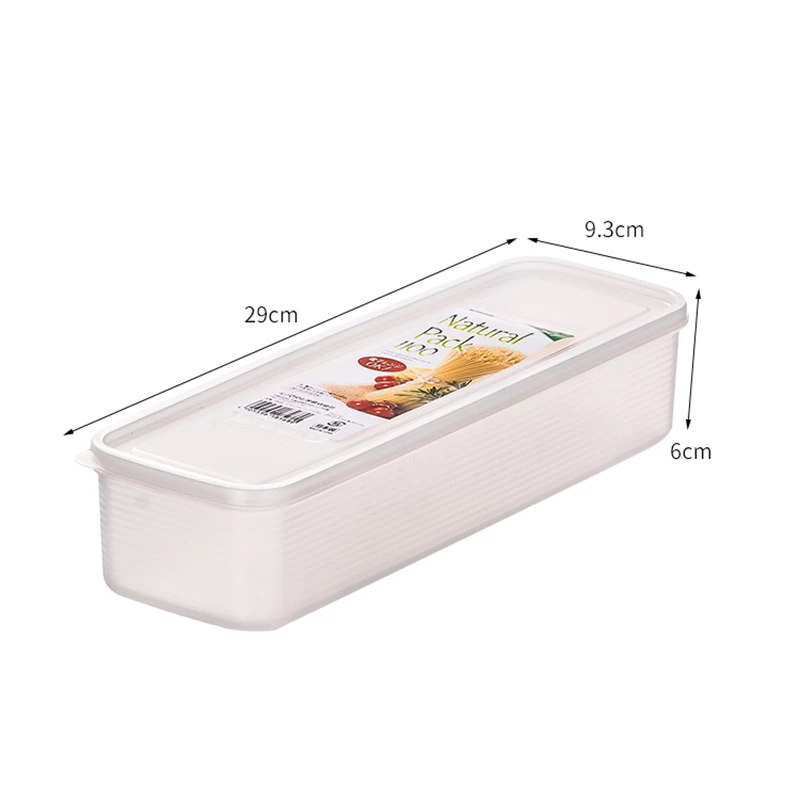 

Noodle Container Box Refrigerator Fresh Box Household Kitchen Storage Box Plastic Rectangular Dustproof Sealing with Cover