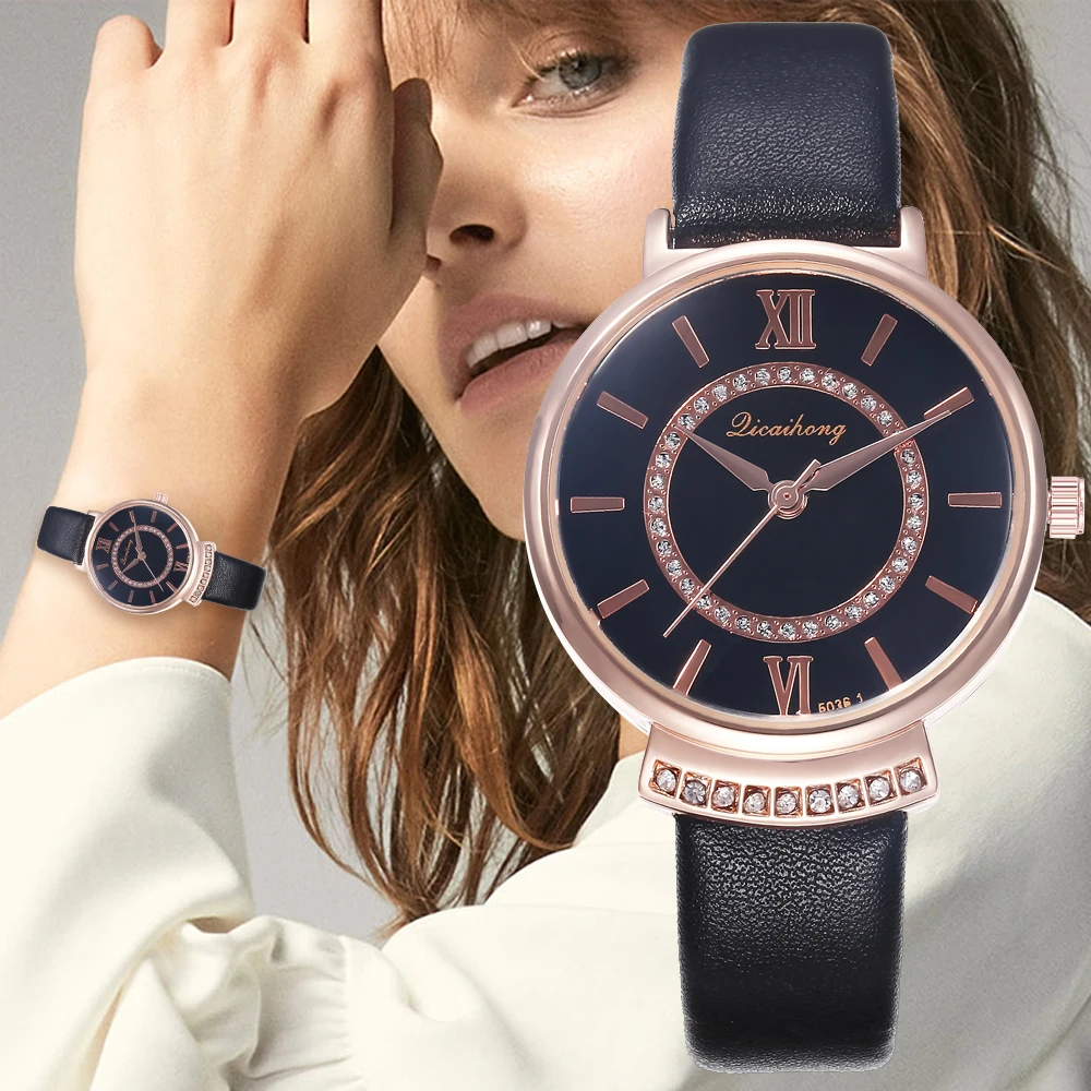 

2021 New Fashion Women's Watch Women Personality Roman Scale Casual Quartz Watch Relogio Masculino Women's Style