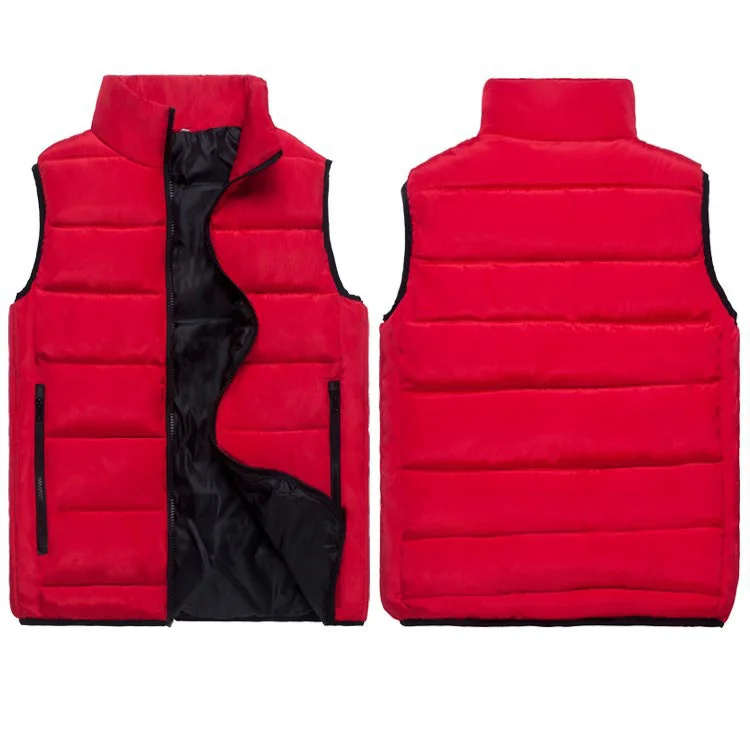 Мужской теплый жилет без рукавов толстая хлопковая куртка на молнии Осенний 5XL