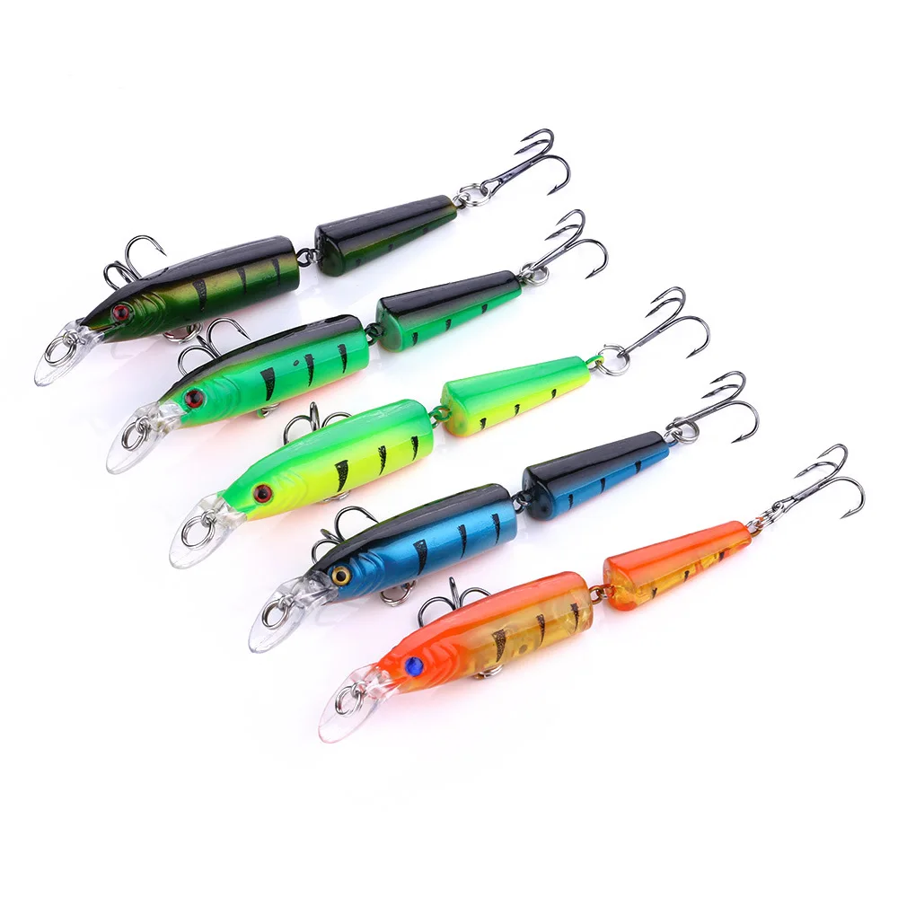 

1Pcs Lifelike Artificial Crankbait Multi Jointed Fishing Lure 10.5cm/9.6g 2-segment Hard Bait 6# Hook Wobblers Sea Fishing Bait