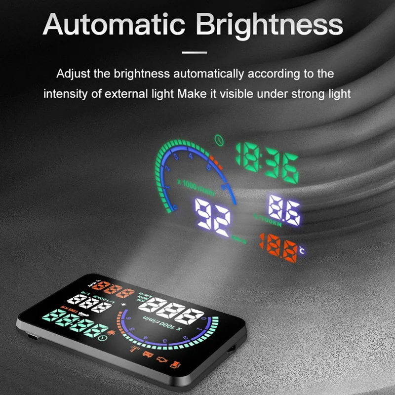 Автомобильный проектор скорости HUD I9 измеритель в автомобиле с индикатором