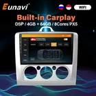 Eunavi Android 10 автомобильный Радио мультимедийный плеер для Ford Focus 2 3 Mk2 Mk3 2004-2011 хэтчбек Авто Аудио 9 дюймов GPS 2 Din без DVD