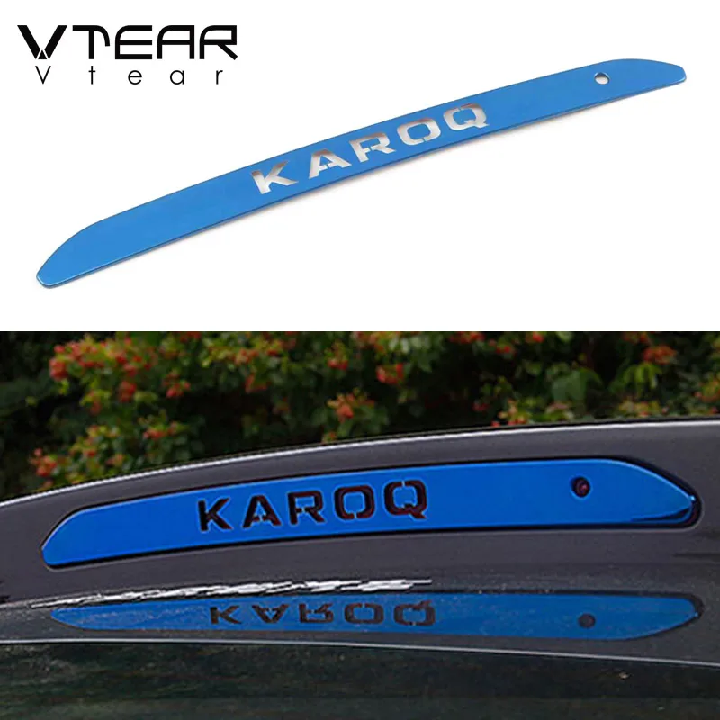 

Vtear для Шкода Карок Skoda Karoq задний Высокий тормозной светильник рамка для автомобиля-Стайлинг защитная накладка из нержавеющей стали тормозной светильник s Аксессуары