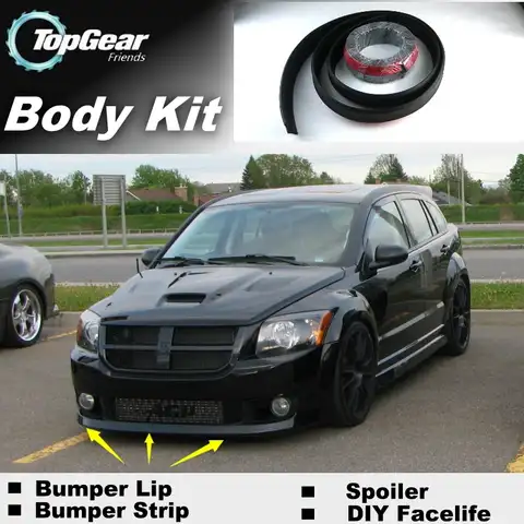 Дефлектор губ бампера для Dodge Caliber, юбка переднего спойлера ДЛЯ TG-Friends для тюнинга автомобиля/обвеса/полосы