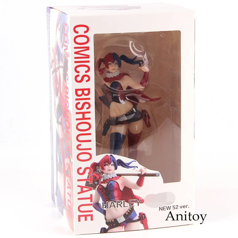 with color box Kotobukiya bisuhujo статуя Харли Квинн фигурка новая 52 вер. ПВХ Коллекционная модель игрушки - Цвет: with color box