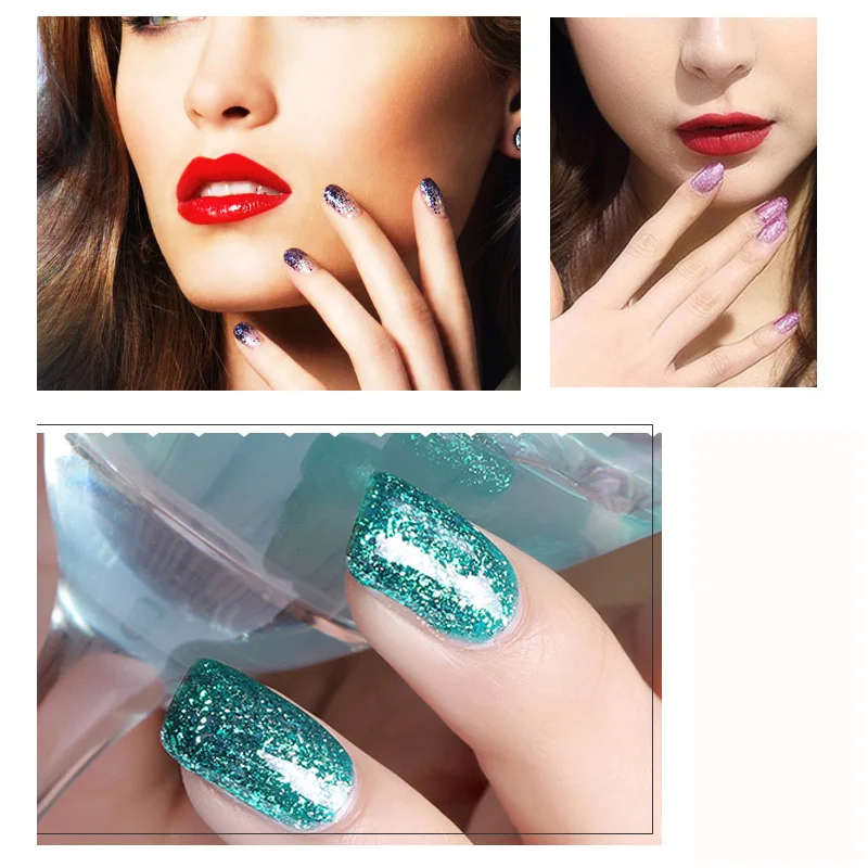 Алмазные гель лаки Docaty 8 мл Гибридный СВЕТОДИОДНЫЙ УФ Гель лак для ногтей с