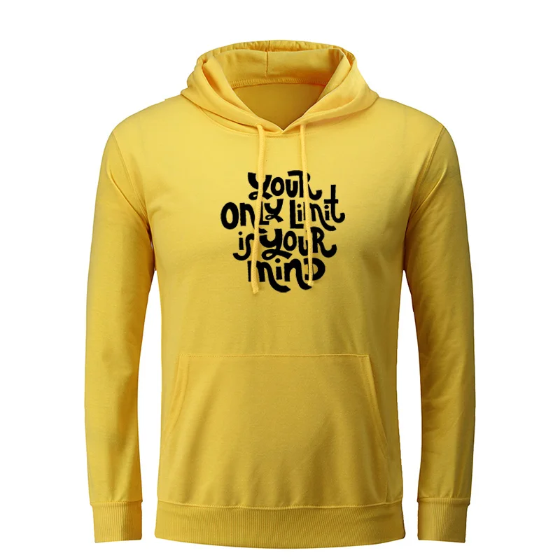 

The Secret of Getting Things Done Is to Act Success Slogan Men Graphic Hoodie Sweatshirt Strings Hooded Pullover