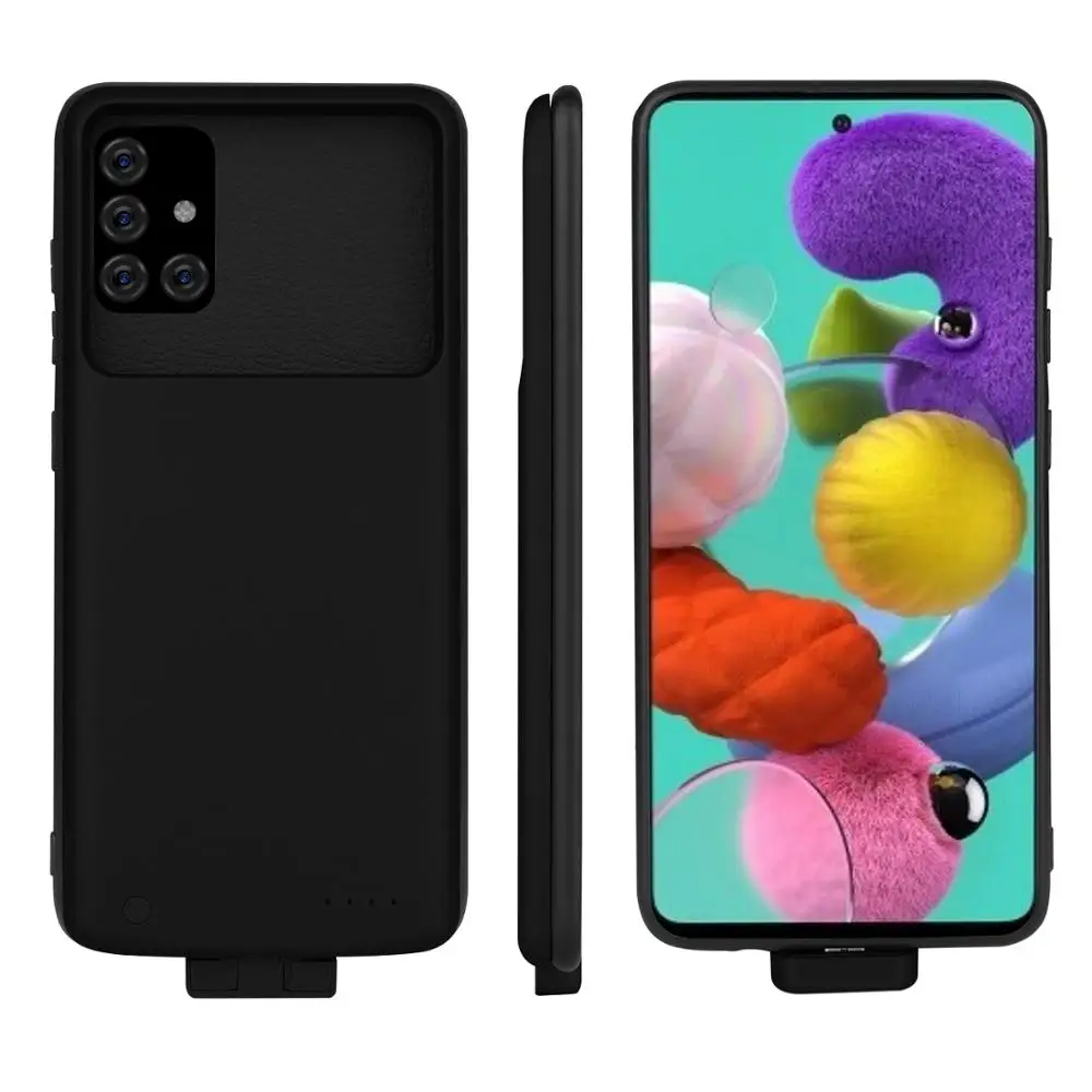 7000 мАч для samsung Galaxy A51 чехол батареи и внешний аккумулятор смарт зарядного