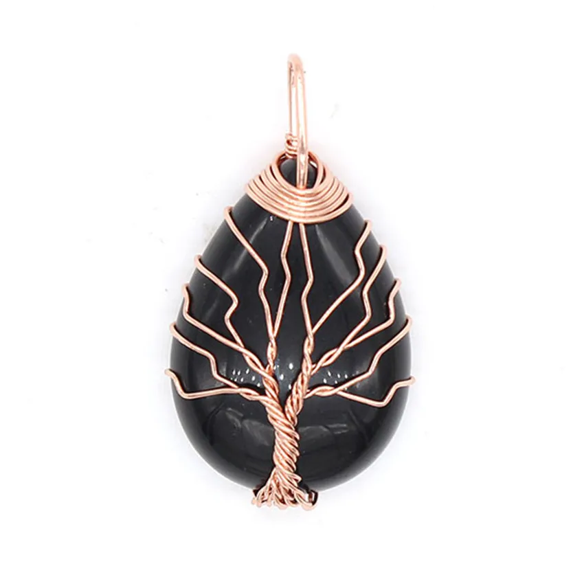 Модные бусины цвет розового золота Проволочная оболочка много цветов кварцевый