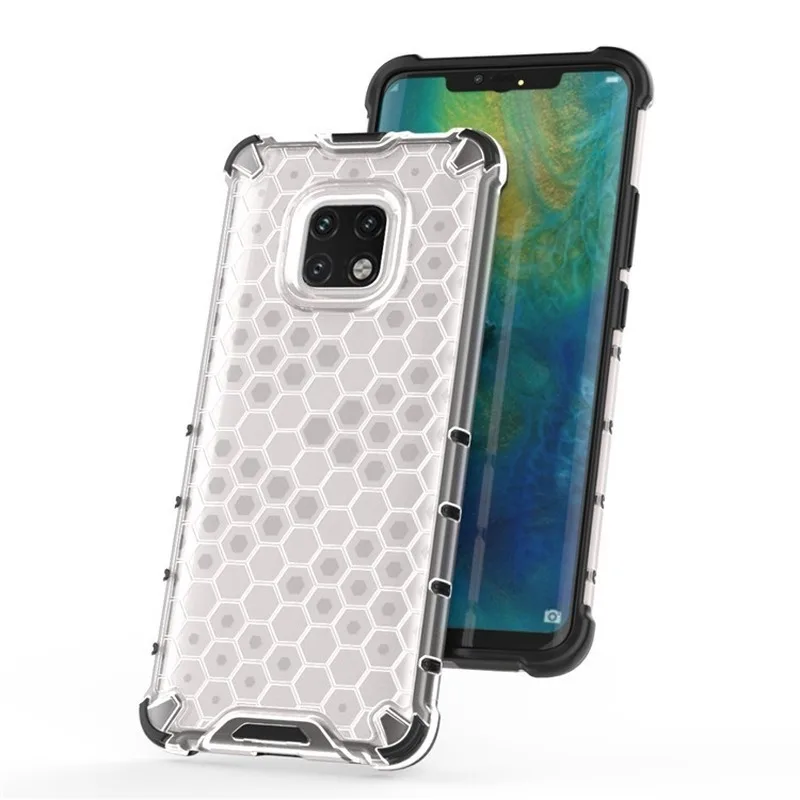 Чехол для Huawei Mate 20 20X Pro полупрозрачный ударопрочный гибридный чехол из ТПУ и ПК с